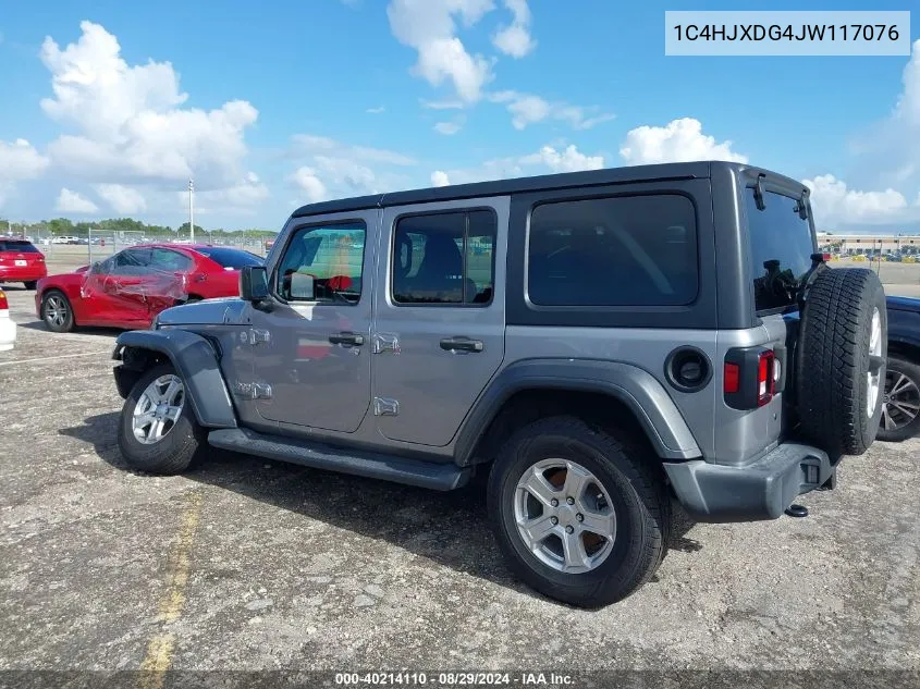 2018 Jeep Wrangler Unlimited Sport S 4X4 VIN: 1C4HJXDG4JW117076 Lot: 40214110