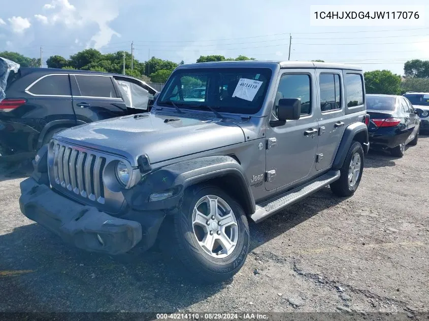 2018 Jeep Wrangler Unlimited Sport S 4X4 VIN: 1C4HJXDG4JW117076 Lot: 40214110