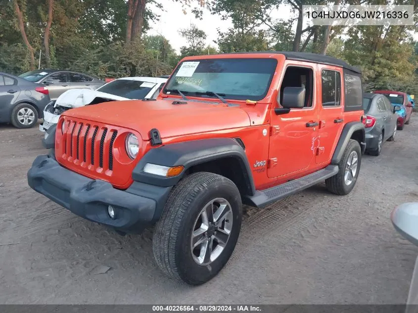 2018 Jeep Wrangler Unlimited Sport S 4X4 VIN: 1C4HJXDG6JW216336 Lot: 40226564