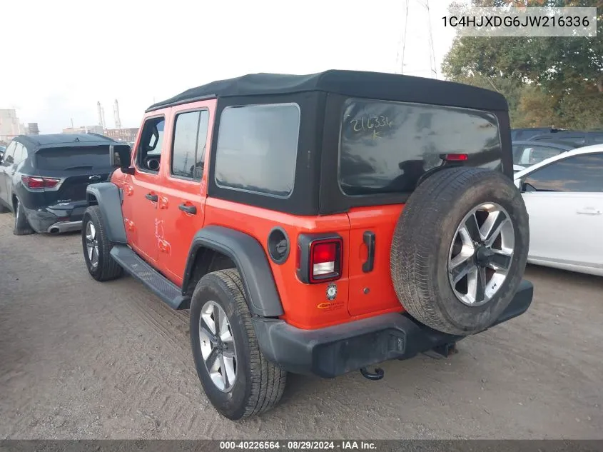 1C4HJXDG6JW216336 2018 Jeep Wrangler Unlimited Sport S 4X4