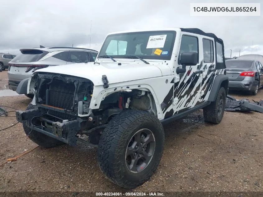 1C4BJWDG6JL865264 2018 Jeep Wrangler Jk Unlimited Sport 4X4