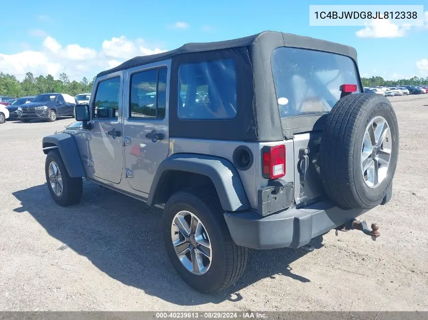 2018 Jeep Wrangler Jk Unlimited Sport 4X4 VIN: 1C4BJWDG8JL812338 Lot: 40239613