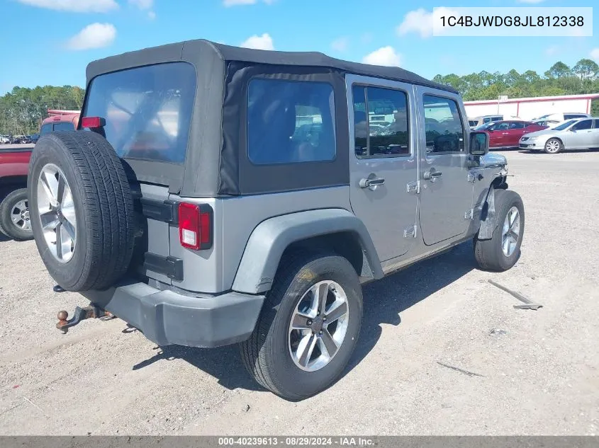 2018 Jeep Wrangler Jk Unlimited Sport 4X4 VIN: 1C4BJWDG8JL812338 Lot: 40239613