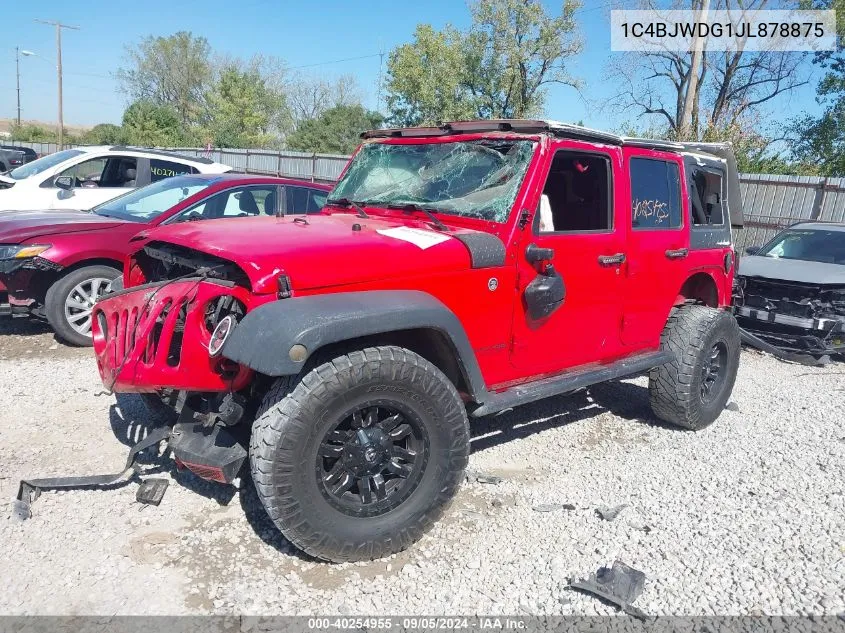 2018 Jeep Wrangler Jk Unlimited Sport VIN: 1C4BJWDG1JL878875 Lot: 40254955