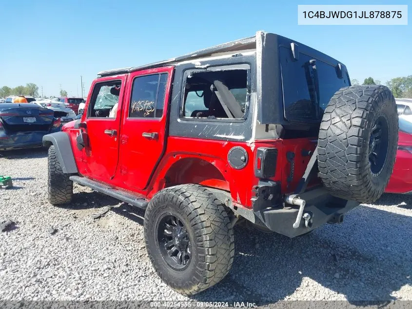 2018 Jeep Wrangler Jk Unlimited Sport VIN: 1C4BJWDG1JL878875 Lot: 40254955