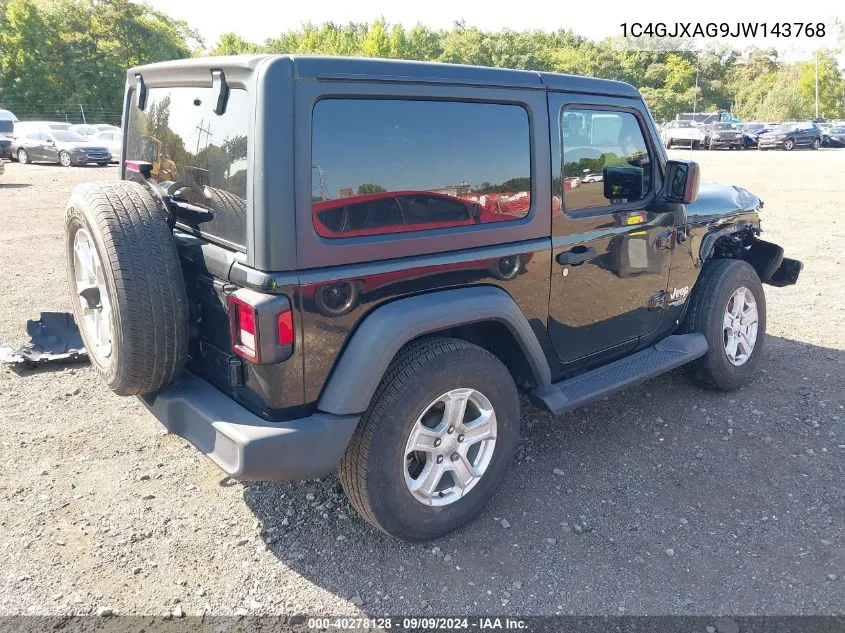 2018 Jeep Wrangler Sport S 4X4 VIN: 1C4GJXAG9JW143768 Lot: 40278128