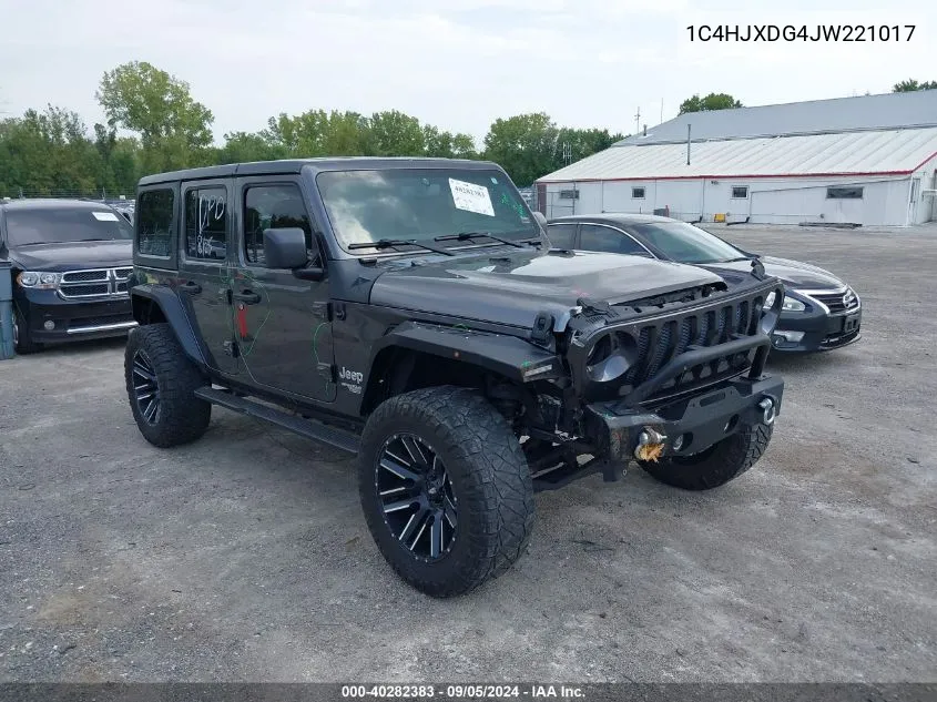 1C4HJXDG4JW221017 2018 Jeep Wrangler Unlimited Sport S 4X4