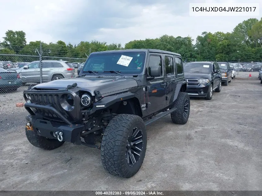 2018 Jeep Wrangler Unlimited Sport S 4X4 VIN: 1C4HJXDG4JW221017 Lot: 40282383