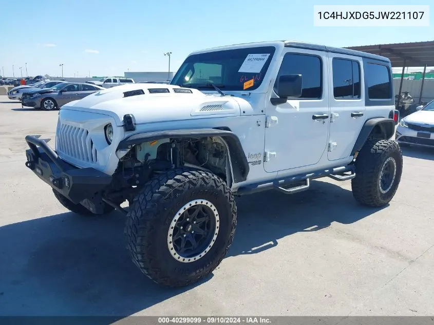 2018 Jeep Wrangler Unlimited Sport S 4X4 VIN: 1C4HJXDG5JW221107 Lot: 40299099