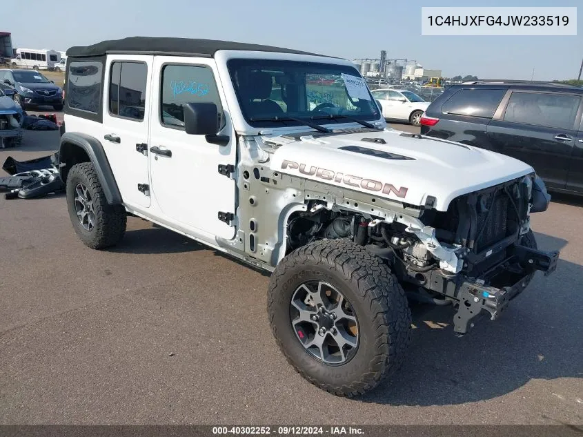 2018 Jeep Wrangler Unlimited Rubicon VIN: 1C4HJXFG4JW233519 Lot: 40302252