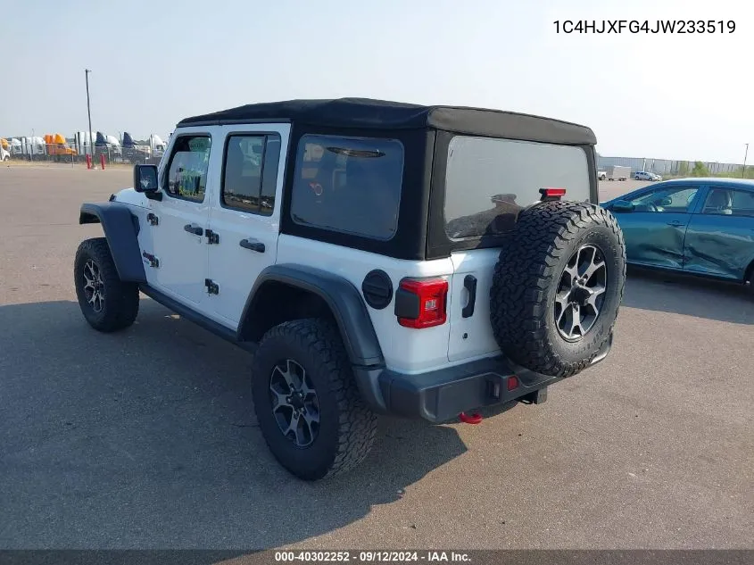 2018 Jeep Wrangler Unlimited Rubicon VIN: 1C4HJXFG4JW233519 Lot: 40302252