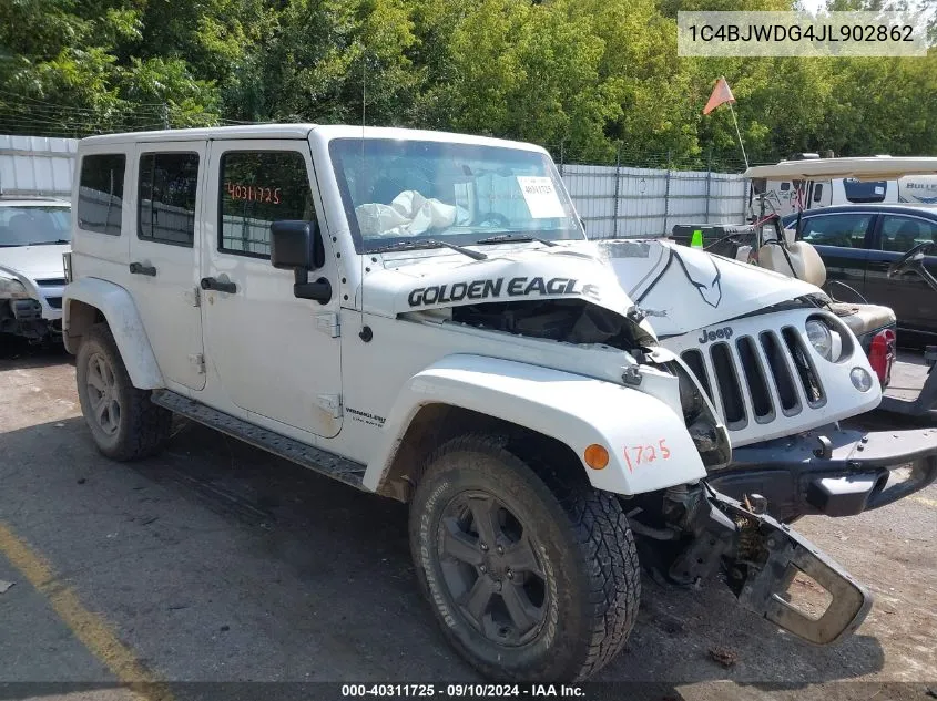 2018 Jeep Wrangler Jk Unlimited Sport VIN: 1C4BJWDG4JL902862 Lot: 40311725