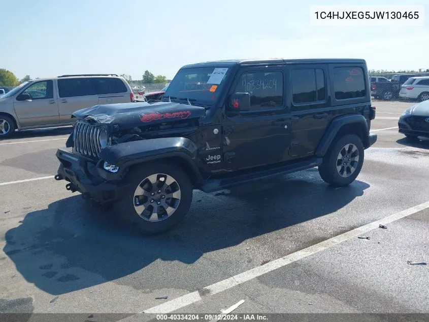 2018 Jeep Wrangler Unlimited Sahara VIN: 1C4HJXEG5JW130465 Lot: 40334204