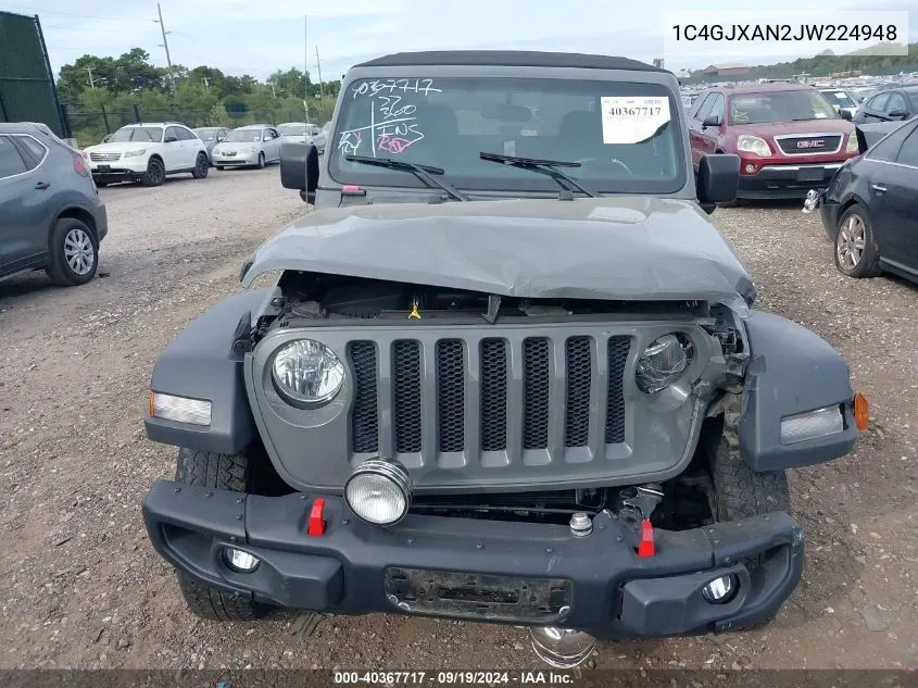 2018 Jeep Wrangler Sport S 4X4 VIN: 1C4GJXAN2JW224948 Lot: 40367717