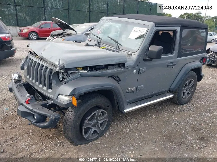 2018 Jeep Wrangler Sport S 4X4 VIN: 1C4GJXAN2JW224948 Lot: 40367717