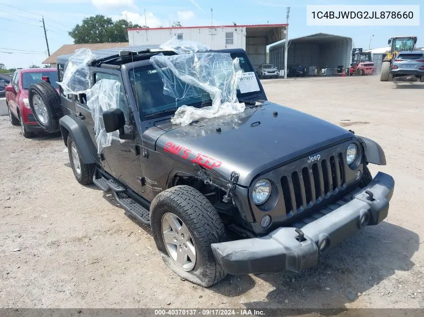 2018 Jeep Wrangler Jk Unlimited Sport S 4X4 VIN: 1C4BJWDG2JL878660 Lot: 40370137