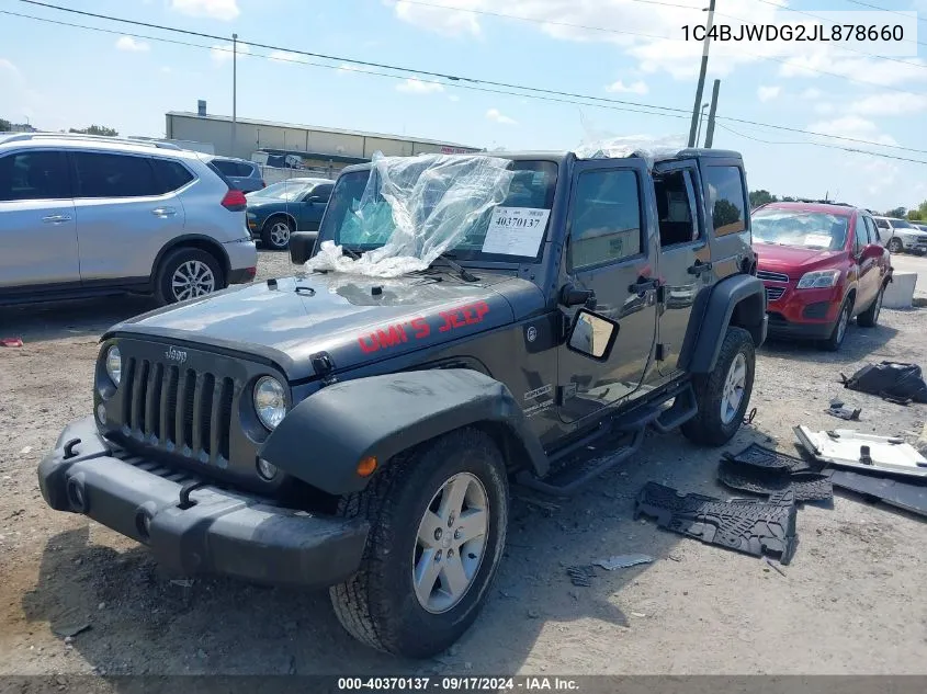 2018 Jeep Wrangler Jk Unlimited Sport S 4X4 VIN: 1C4BJWDG2JL878660 Lot: 40370137