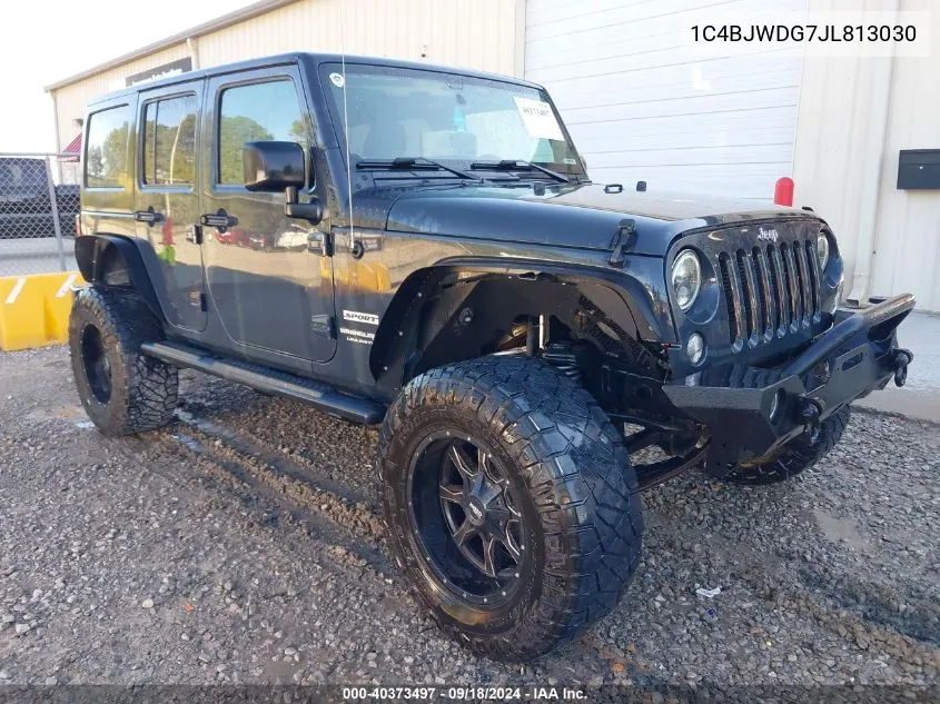 2018 Jeep Wrangler Unlimited Sport VIN: 1C4BJWDG7JL813030 Lot: 40373497