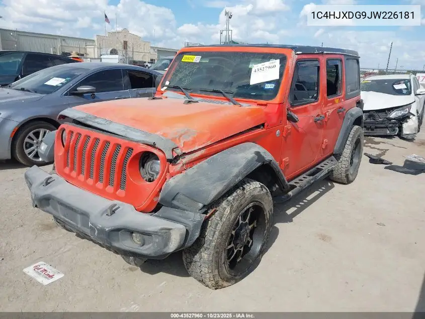 1C4HJXDG9JW226181 2018 Jeep Wrangler Unlimited Sport S 4X4