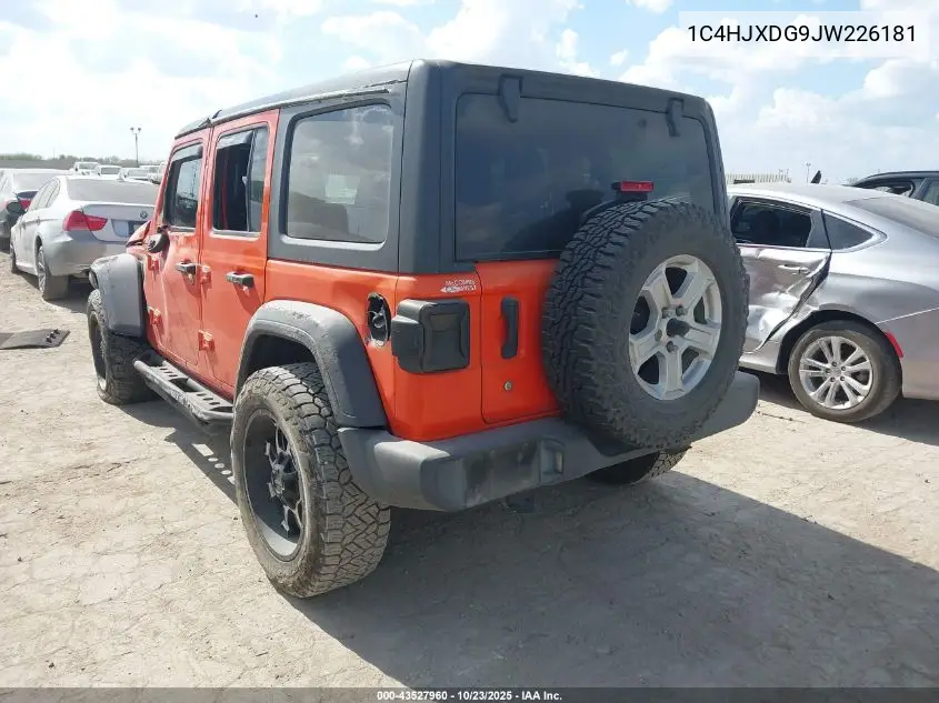 1C4HJXDG9JW226181 2018 Jeep Wrangler Unlimited Sport S 4X4