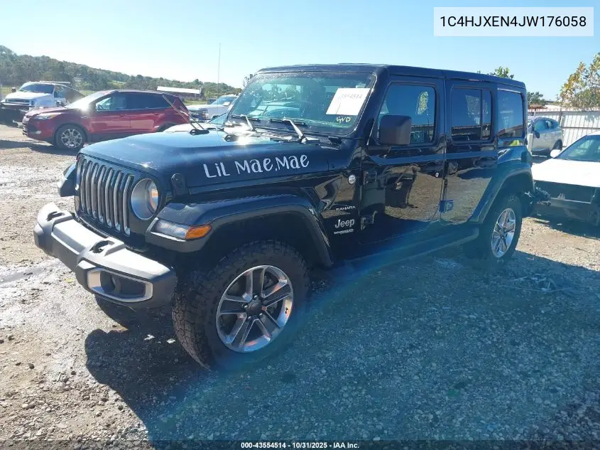 1C4HJXEN4JW176058 2018 Jeep Wrangler Unlimited Sahara 4X4