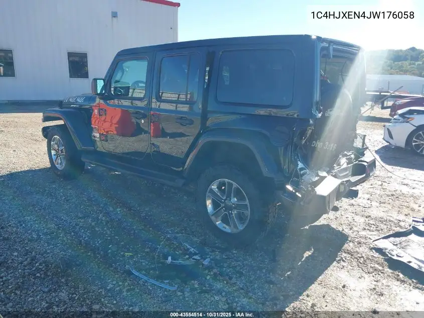 1C4HJXEN4JW176058 2018 Jeep Wrangler Unlimited Sahara 4X4