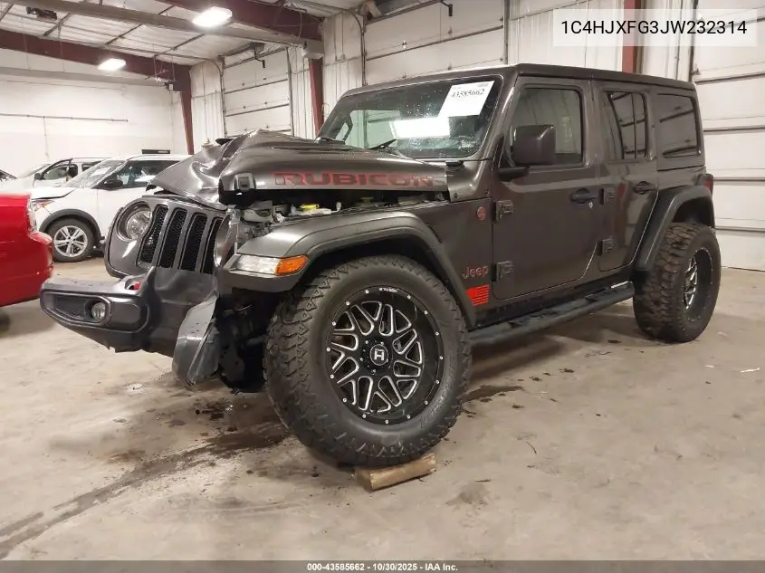 1C4HJXFG3JW232314 2018 Jeep Wrangler Unlimited Rubicon 4X4