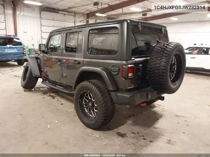 1C4HJXFG3JW232314 2018 Jeep Wrangler Unlimited Rubicon 4X4