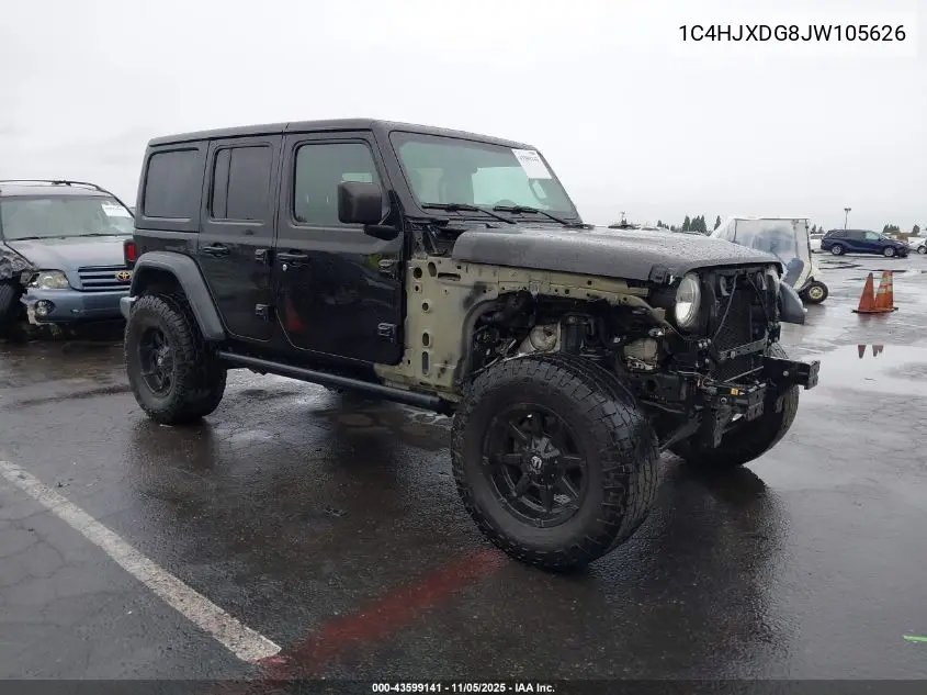 1C4HJXDG8JW105626 2018 Jeep Wrangler Unlimited Sport S 4X4