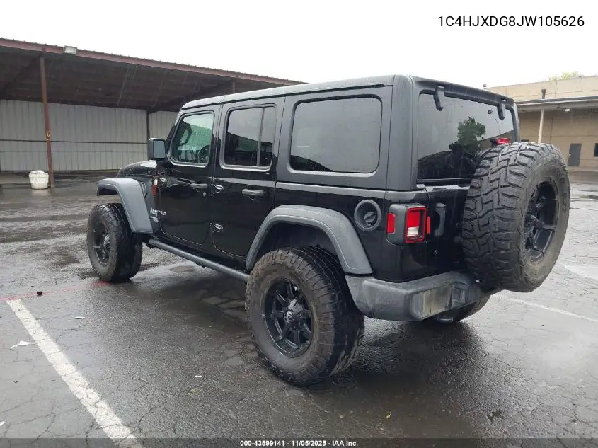 1C4HJXDG8JW105626 2018 Jeep Wrangler Unlimited Sport S 4X4