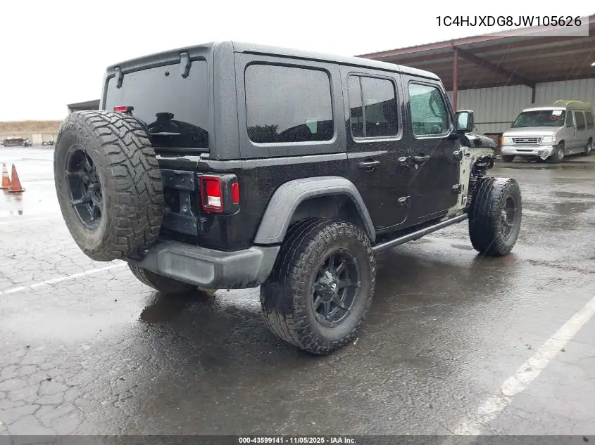 1C4HJXDG8JW105626 2018 Jeep Wrangler Unlimited Sport S 4X4