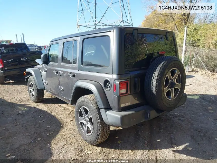 1C4HJXDN5JW295108 2018 Jeep Wrangler Unlimited Sport S 4X4