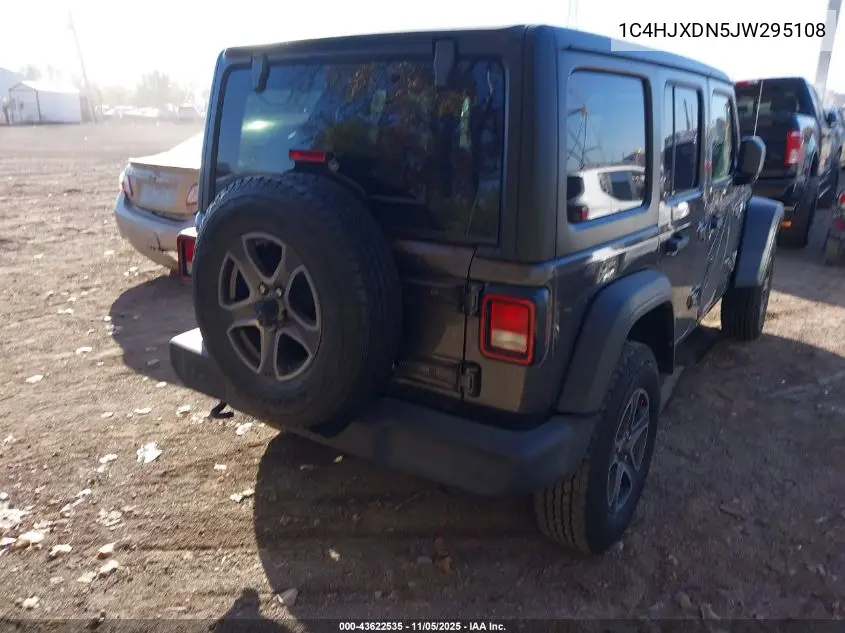 1C4HJXDN5JW295108 2018 Jeep Wrangler Unlimited Sport S 4X4