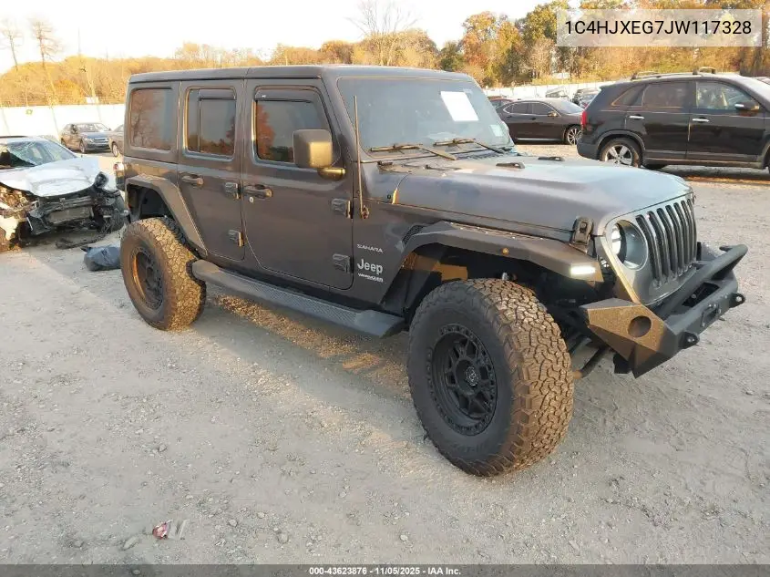 1C4HJXEG7JW117328 2018 Jeep Wrangler Unlimited Sahara 4X4
