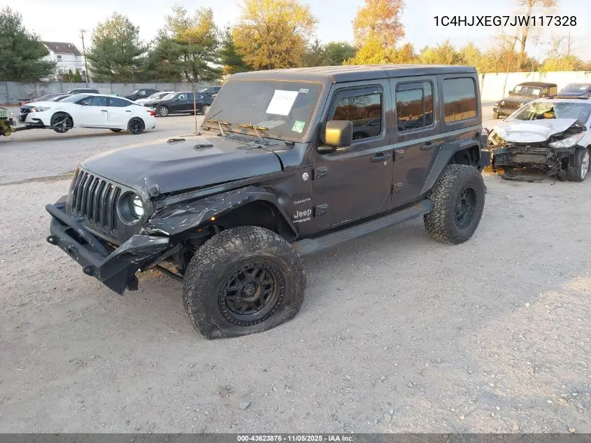 1C4HJXEG7JW117328 2018 Jeep Wrangler Unlimited Sahara 4X4