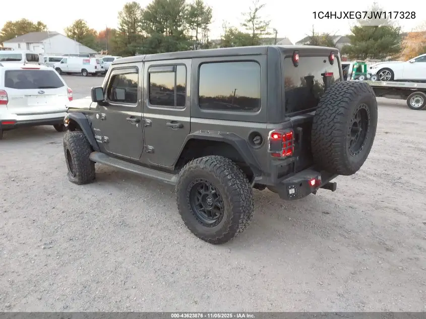 1C4HJXEG7JW117328 2018 Jeep Wrangler Unlimited Sahara 4X4