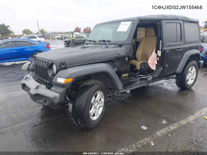 1C4HJXDG2JW155468 2018 Jeep Wrangler Unlimited Sport S 4X4