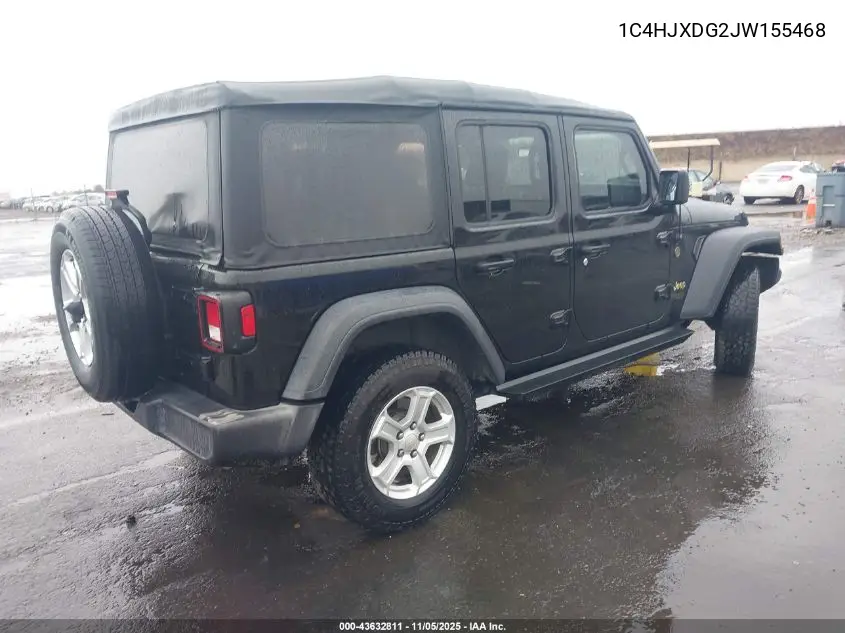 1C4HJXDG2JW155468 2018 Jeep Wrangler Unlimited Sport S 4X4