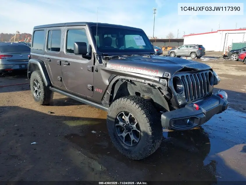 1C4HJXFG3JW117390 2018 Jeep Wrangler Unlimited Rubicon 4X4
