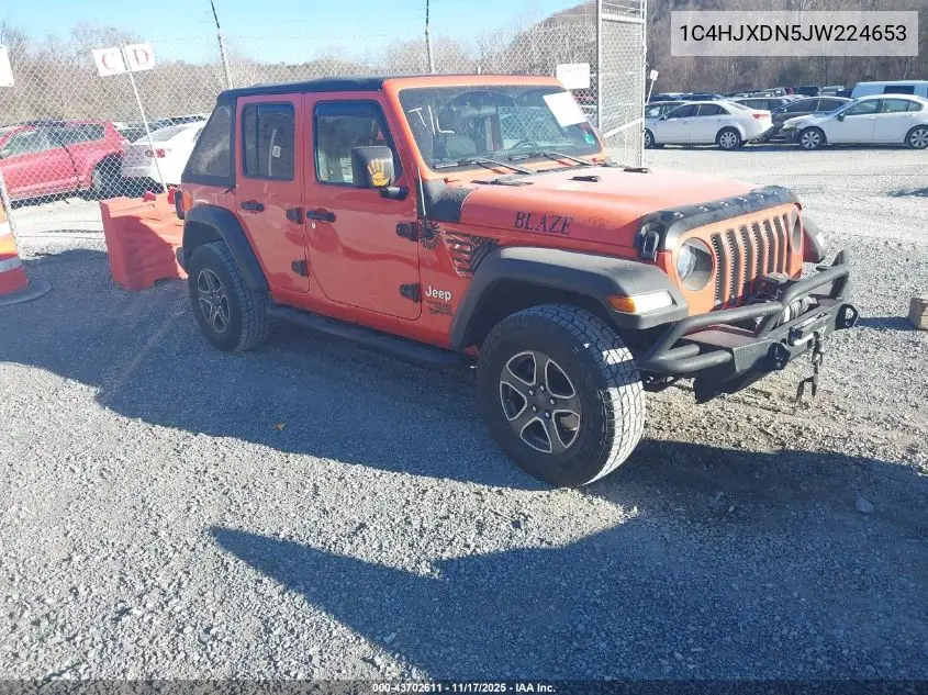 1C4HJXDN5JW224653 2018 Jeep Wrangler Unlimited Sport S 4X4