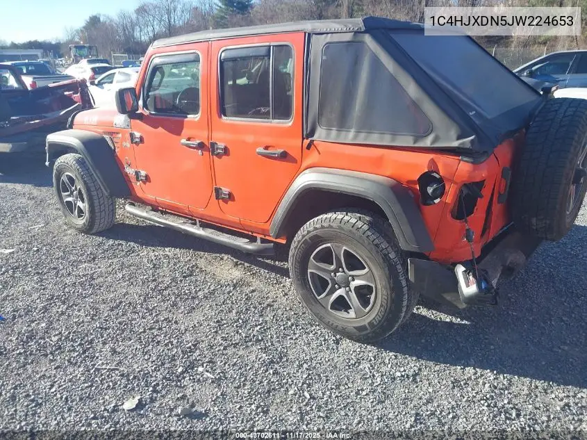 1C4HJXDN5JW224653 2018 Jeep Wrangler Unlimited Sport S 4X4