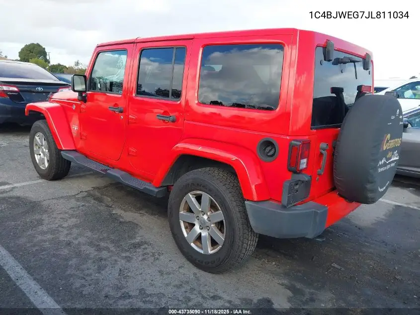 1C4BJWEG7JL811034 2018 Jeep Wrangler Jk Unlimited Sahara 4X4
