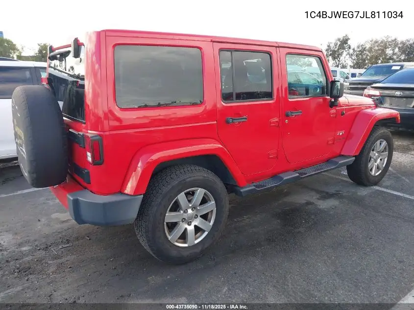 1C4BJWEG7JL811034 2018 Jeep Wrangler Jk Unlimited Sahara 4X4