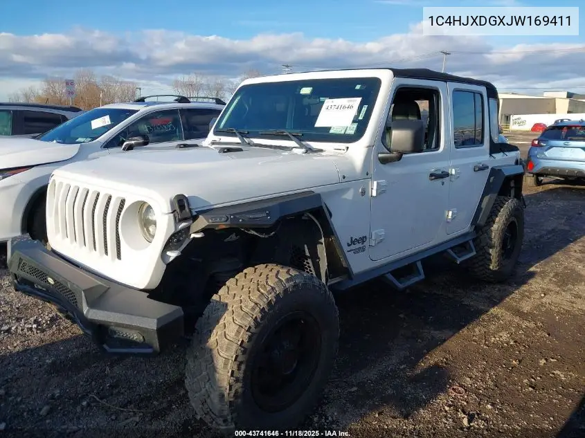 1C4HJXDGXJW169411 2018 Jeep Wrangler Unlimited Sport 4X4