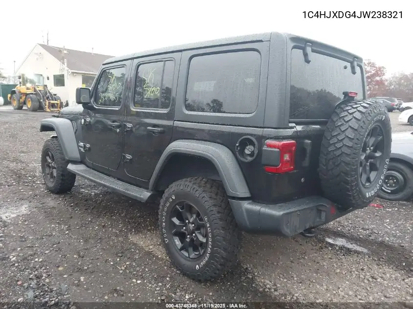 1C4HJXDG4JW238321 2018 Jeep Wrangler Unlimited Sport S 4X4