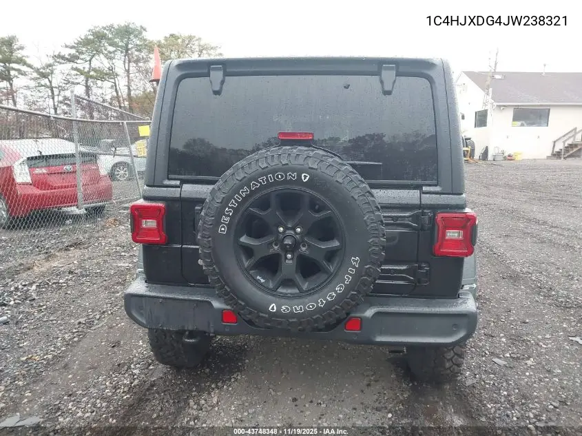 1C4HJXDG4JW238321 2018 Jeep Wrangler Unlimited Sport S 4X4