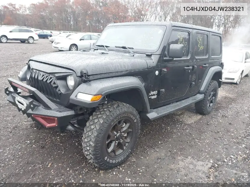 1C4HJXDG4JW238321 2018 Jeep Wrangler Unlimited Sport S 4X4