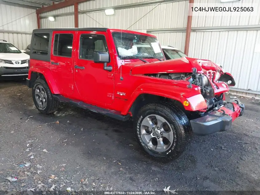 1C4HJWEG0JL925063 2018 Jeep Wrangler Jk Unlimited Sahara 4X4