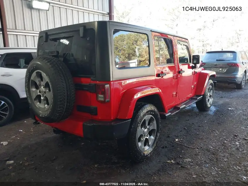 1C4HJWEG0JL925063 2018 Jeep Wrangler Jk Unlimited Sahara 4X4