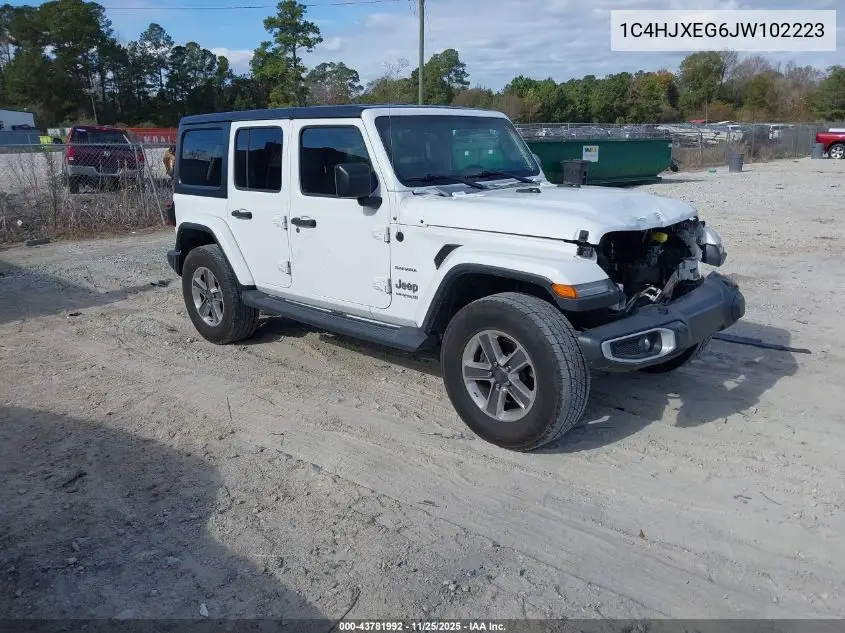 1C4HJXEG6JW102223 2018 Jeep Wrangler Unlimited Sahara 4X4